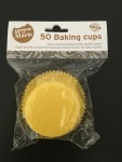 HoM Cupcake/Muffin Förmchen, Yellow, 50Stk.