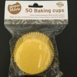 HoM Cupcake/Muffin Förmchen, Yellow, 50Stk.