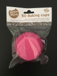 HoM Cupcake/Muffin Förmchen, Hot Pink, 50Stk.