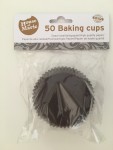 HoM Cupcake/Muffin Förmchen, Brown, 50Stk.